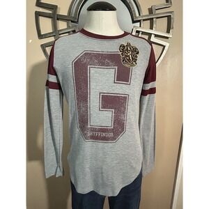 Harry Potter Gryffindor Baseball Style T-Shirt Size XS‎ Embroidered Crest